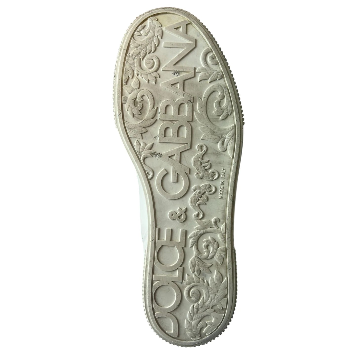 Sneakers basses en cuir blanc Miami de Dolce & Gabbana