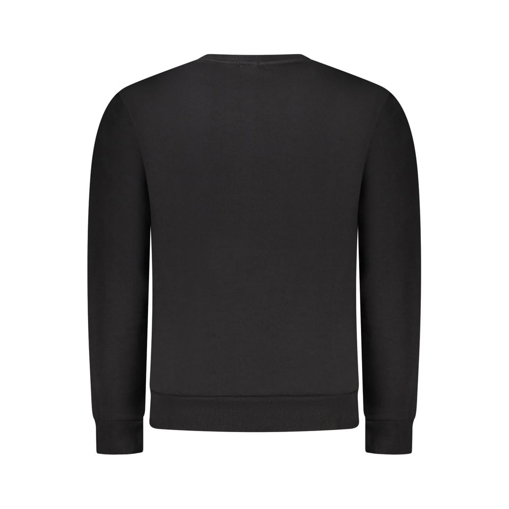 Pull ras du cou en coton noir Rifle pour homme