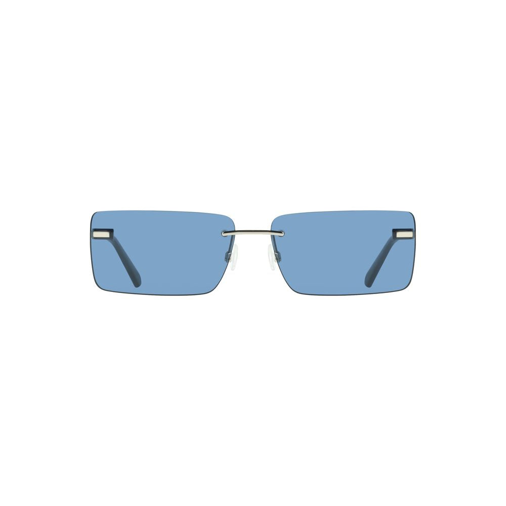 Calvin Klein Blauwe Metalen Dames Zonnebril