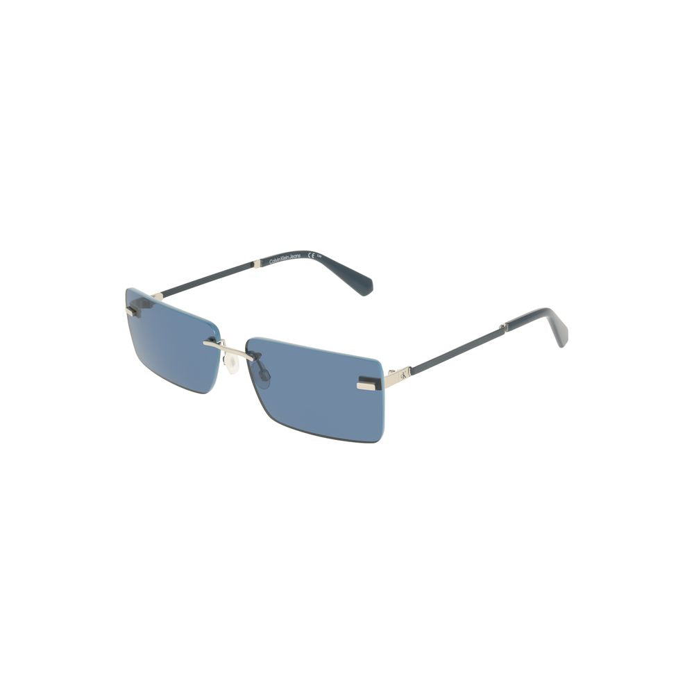 Calvin Klein Blauwe Metalen Dames Zonnebril