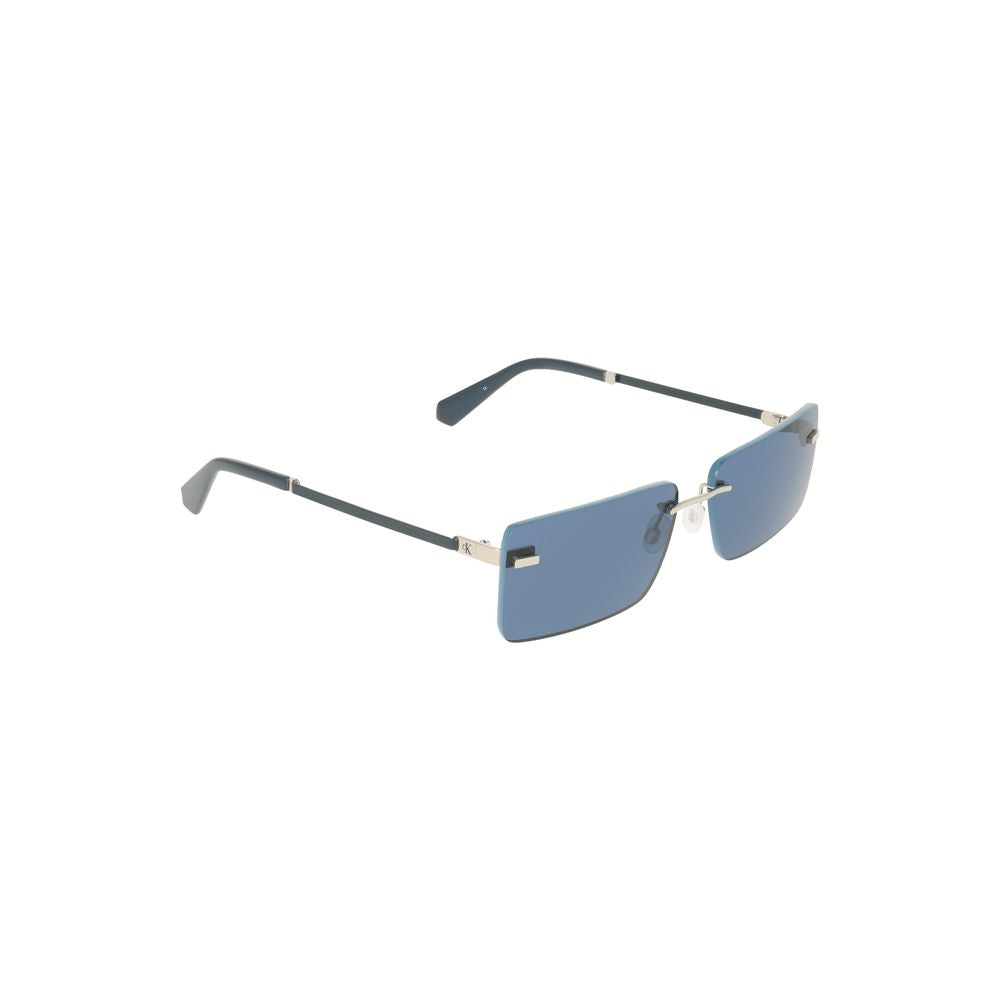 Calvin Klein Blauwe Metalen Dames Zonnebril