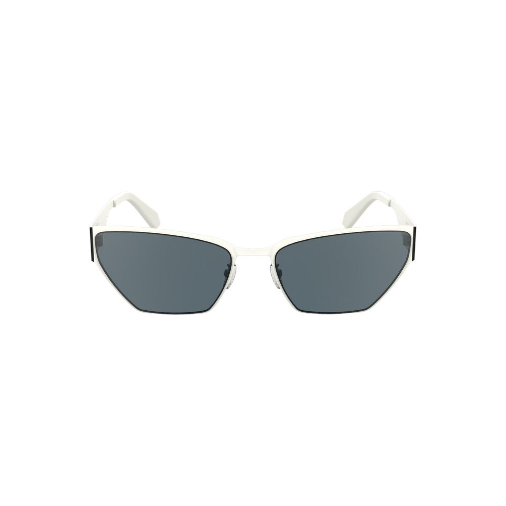 Calvin Klein Witte Metalen Dames Zonnebril