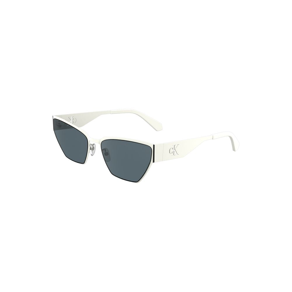 Calvin Klein Witte Metalen Dames Zonnebril