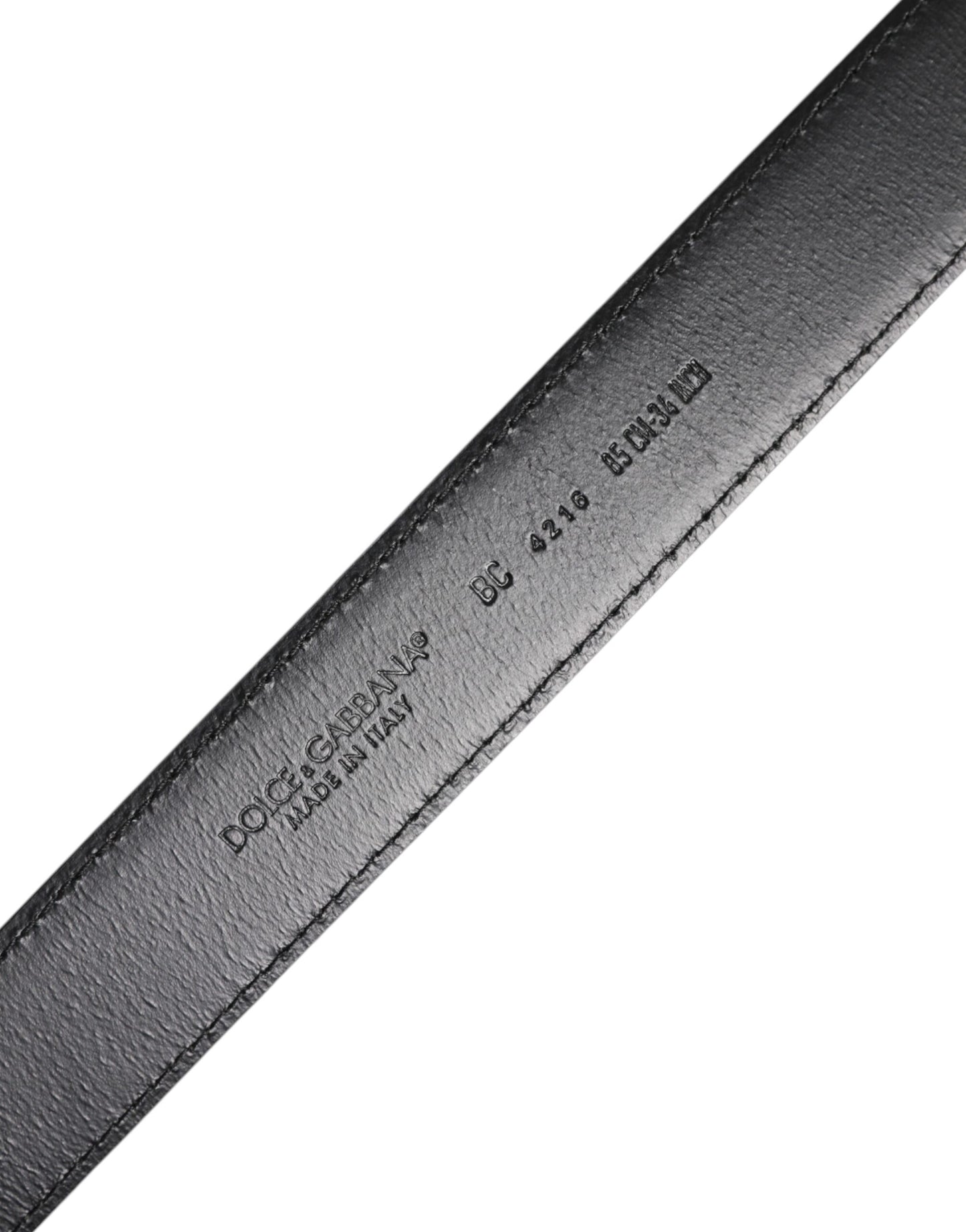 Dolce & Gabbana Bruine Klassieke Kalfsleren Riem met Zilveren Gesp