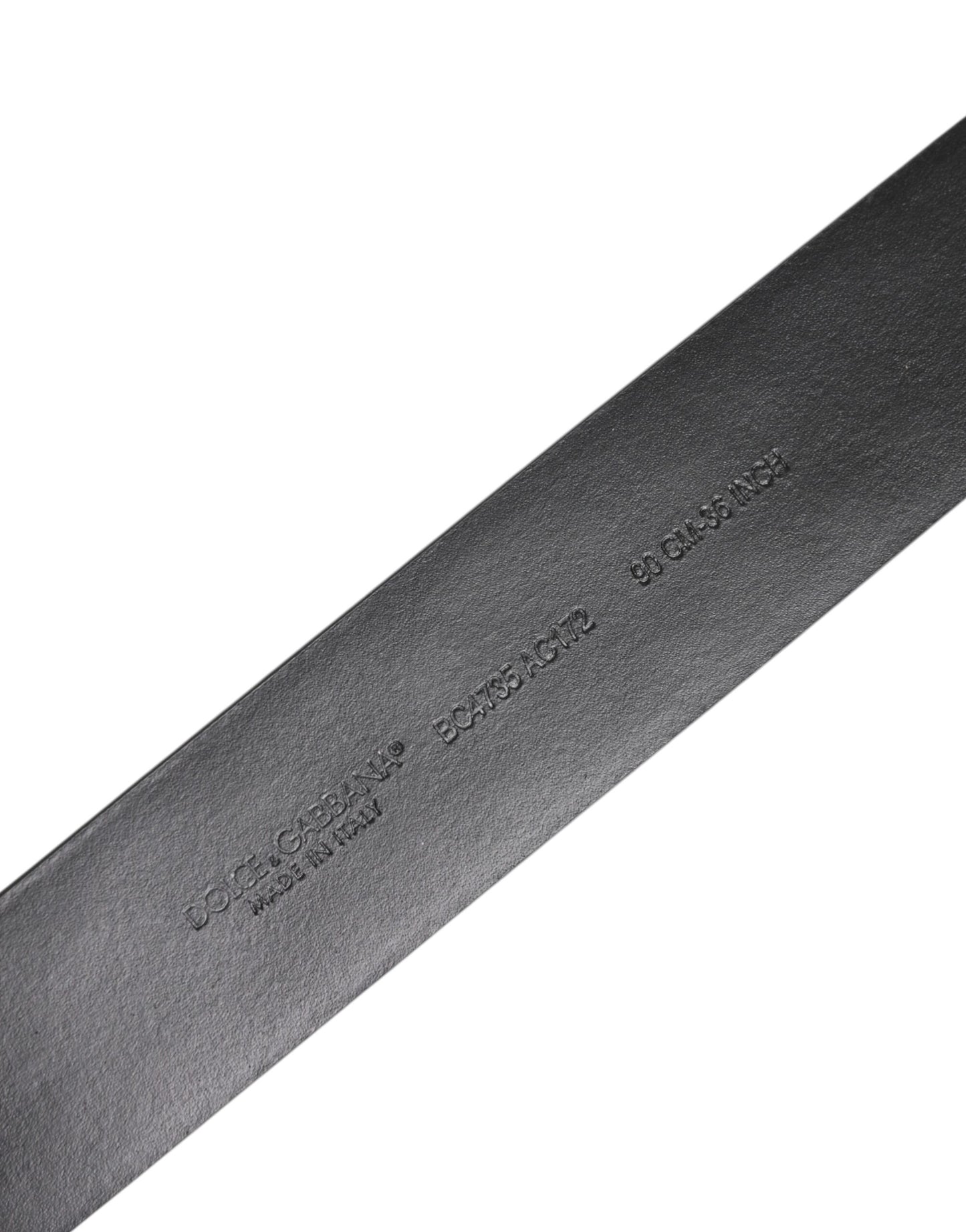 Dolce & Gabbana Zwarte Kalfsleren Riem met Zilveren Gesp en Studs