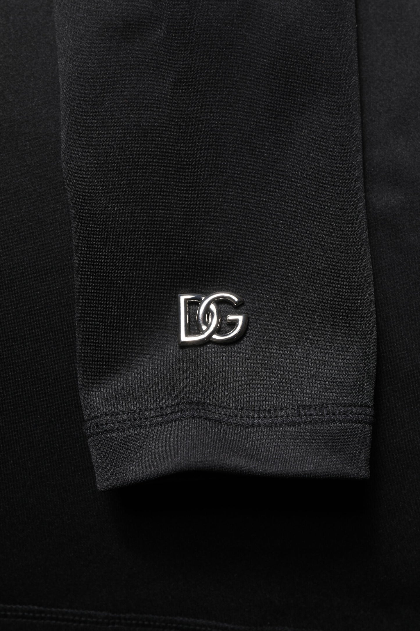 Pull col montant en polyester noir de Dolce & Gabbana