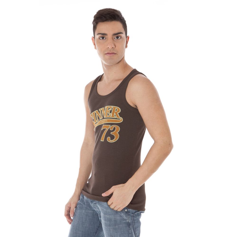 T-shirt en coton brun Zuelements