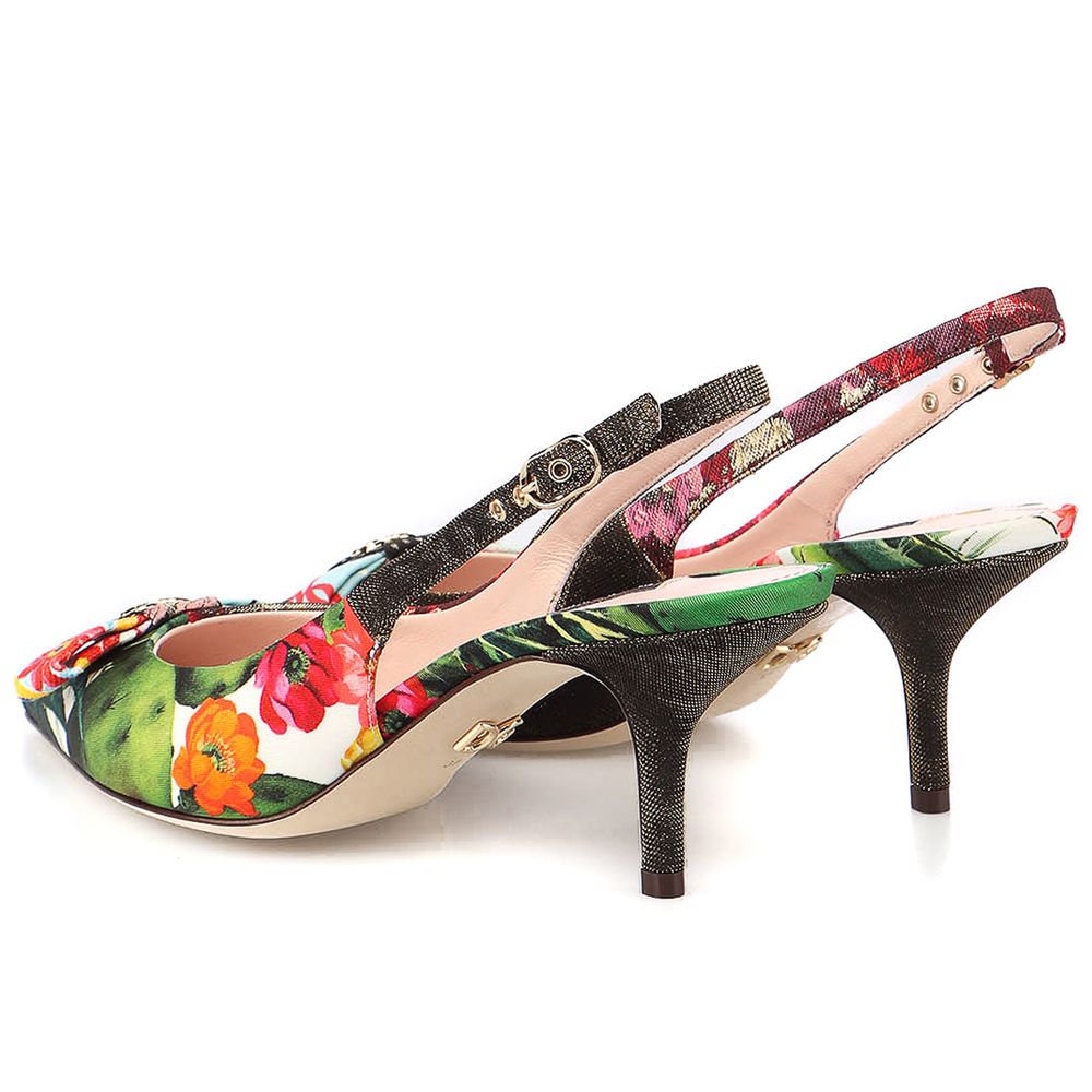 Sandale en polyester multicolore de Dolce & Gabbana