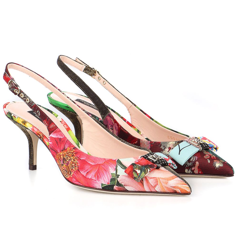 Sandale en polyester multicolore de Dolce & Gabbana