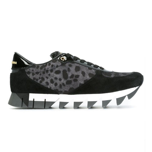 Baskets en cuir de veau noir de Dolce & Gabbana