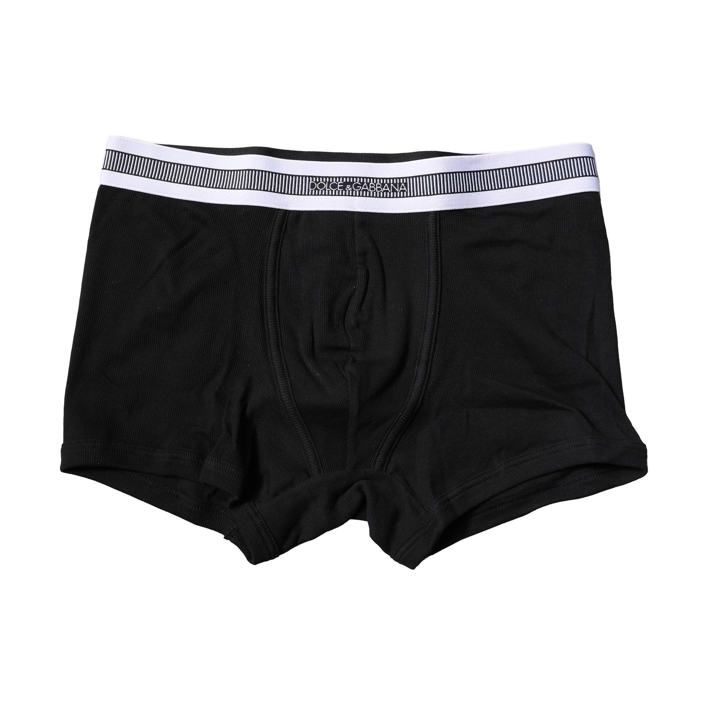 Dolce & Gabbana Black Cotton Stretch Regular Boxer Underwear