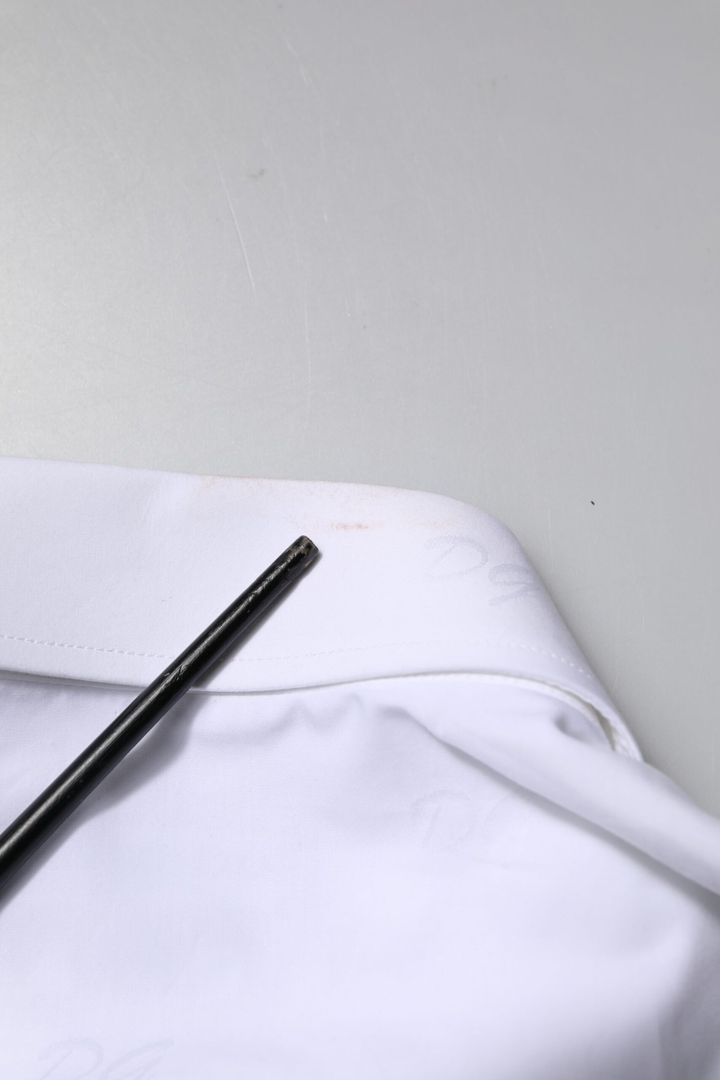 Chemise habillée à manches longues dorée et blanche Dolce & Gabbana