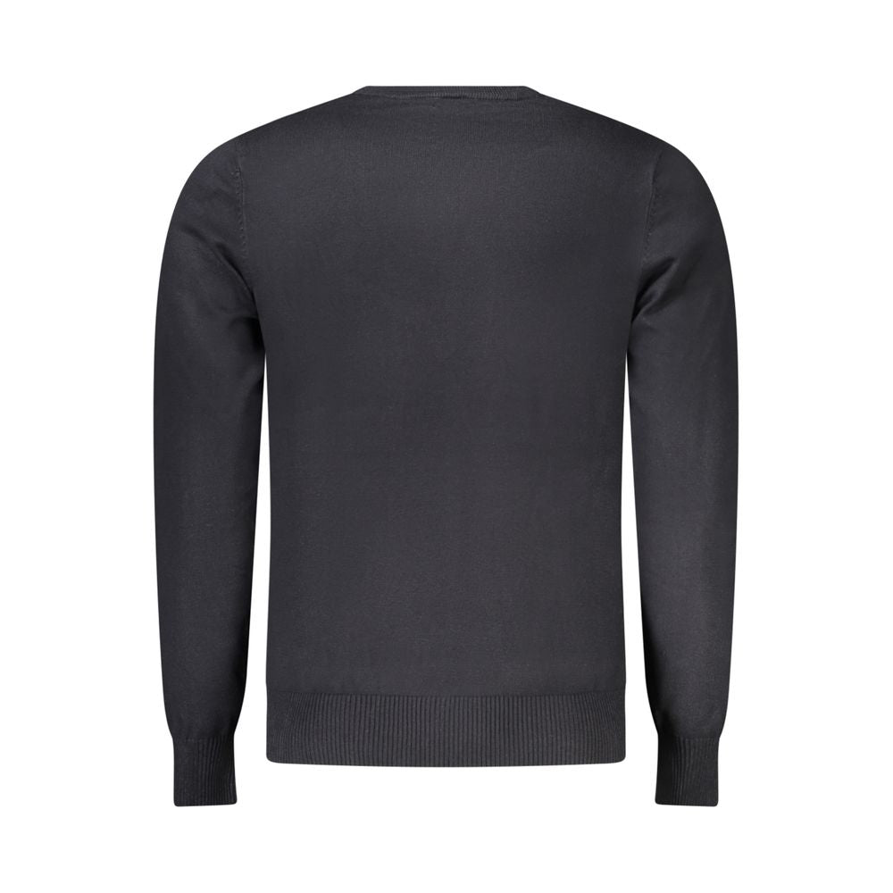 Pull homme en viscose noire à motif fusil