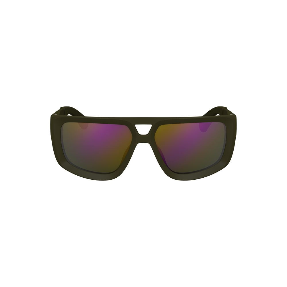 Lunettes de soleil pour homme en plastique vert Calvin Klein