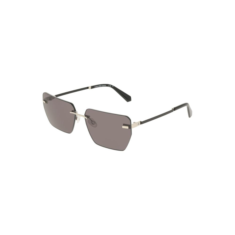 Lunettes de soleil pour homme Calvin Klein, métal gris