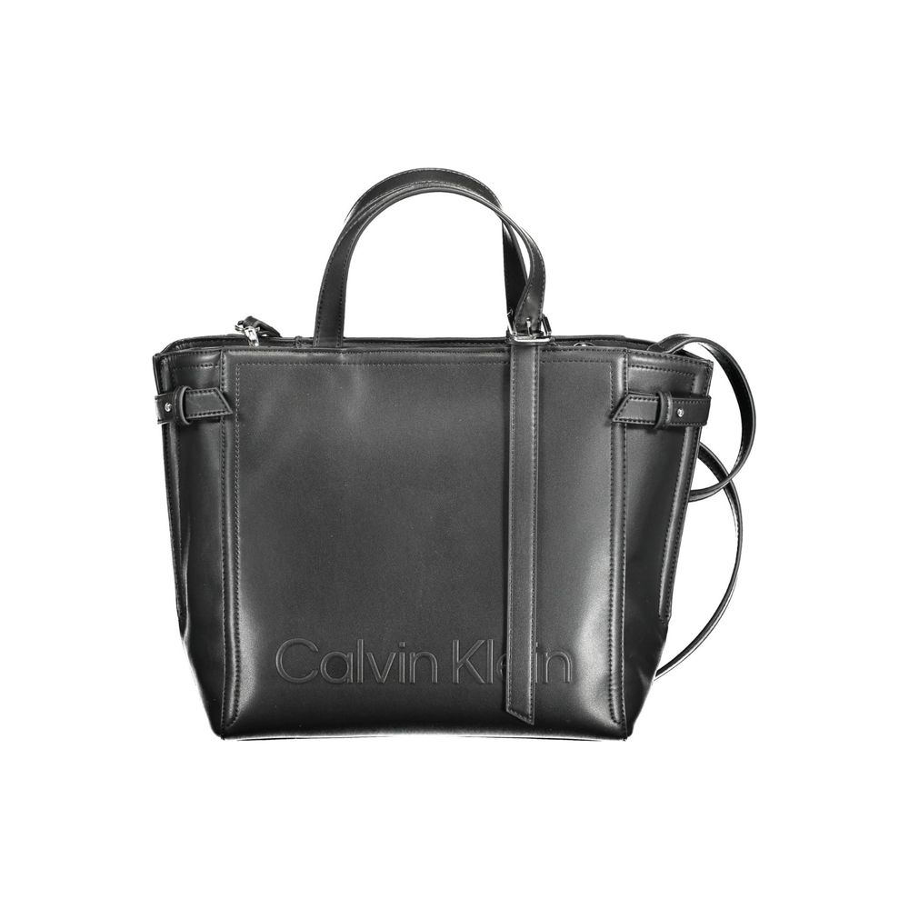 Calvin Klein Zwarte Polyester Dames Handtas