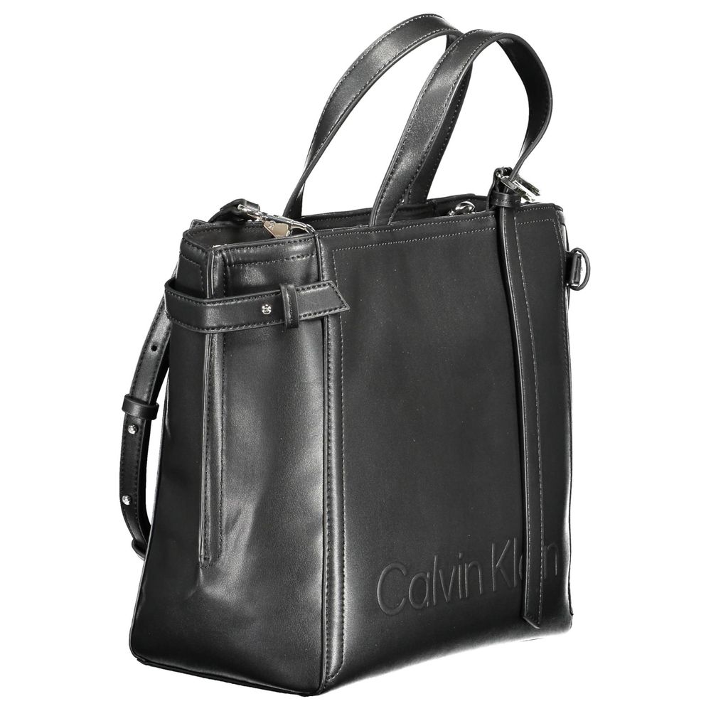 Calvin Klein Zwarte Polyester Dames Handtas