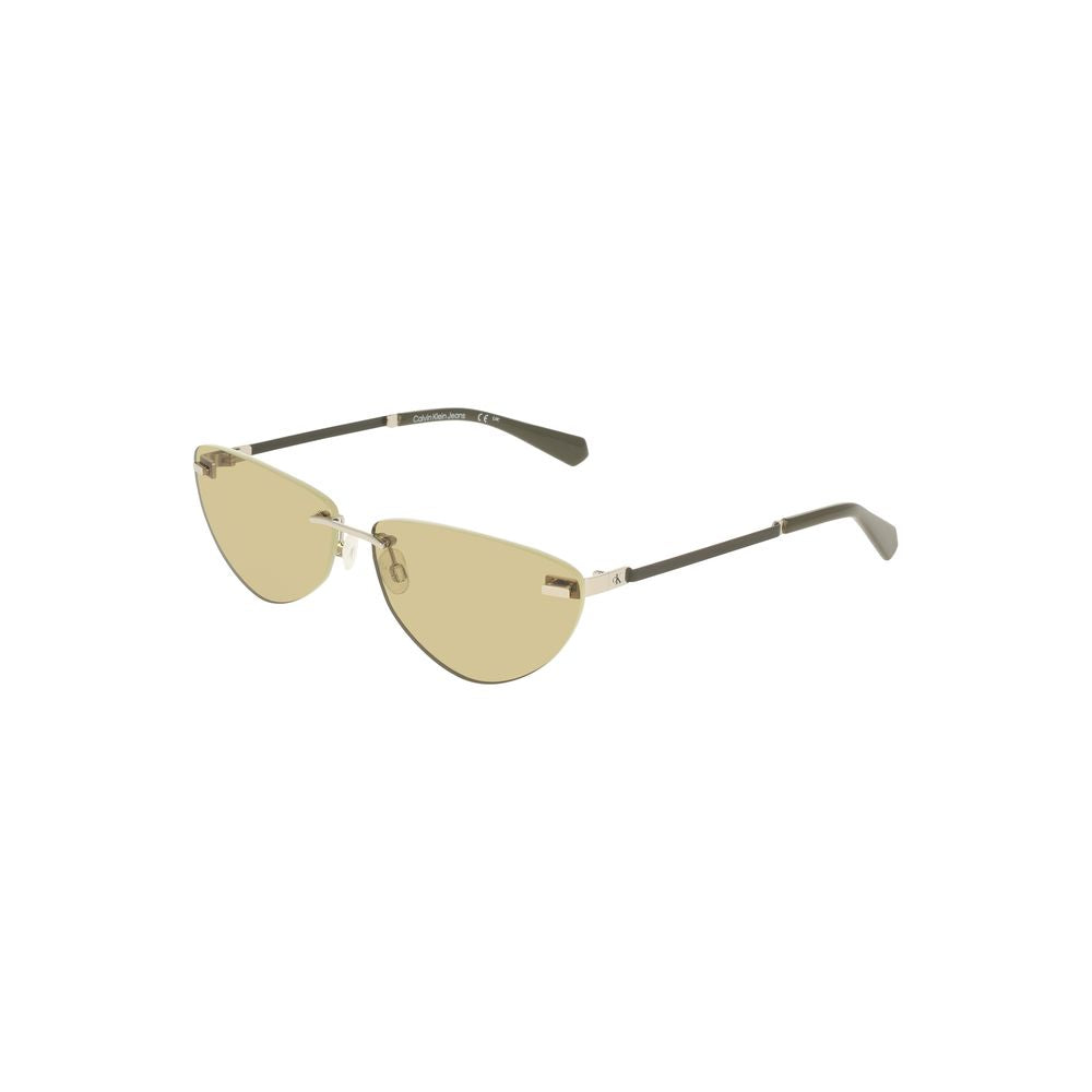 Calvin Klein Groene Metalen Dames Zonnebril