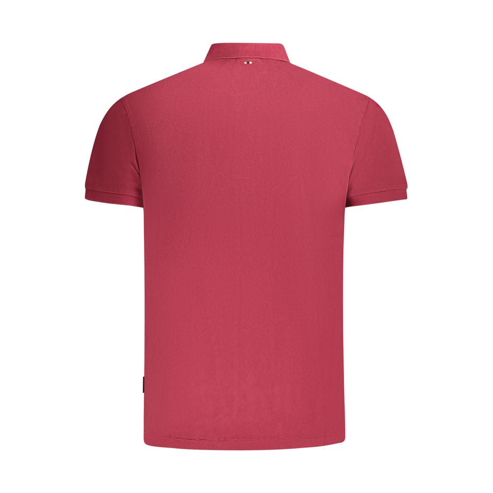 Polo homme en coton rouge Napapijri