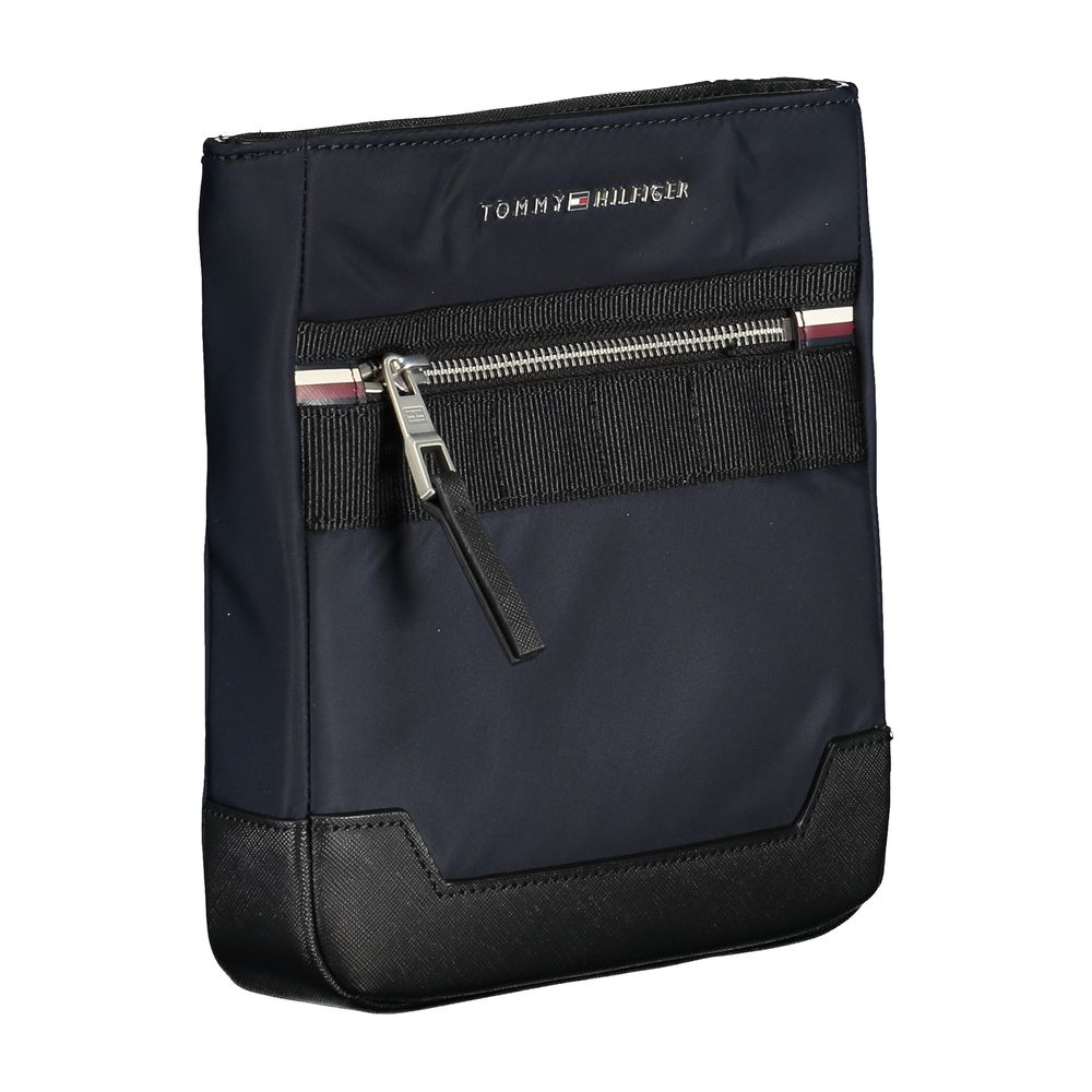 Tommy Hilfiger Strakke blauwe schoudertas met contrasterende details