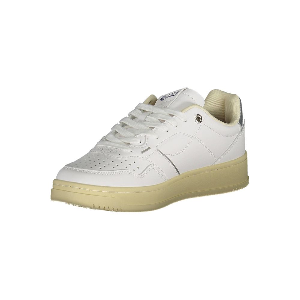 Sneaker van kunstleer in de kleur Gas White