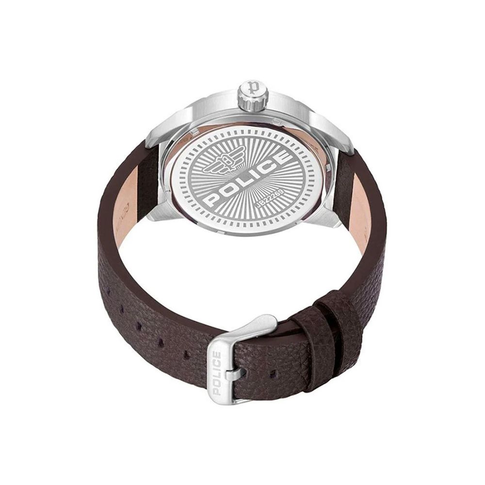 Montre Police en cuir marron