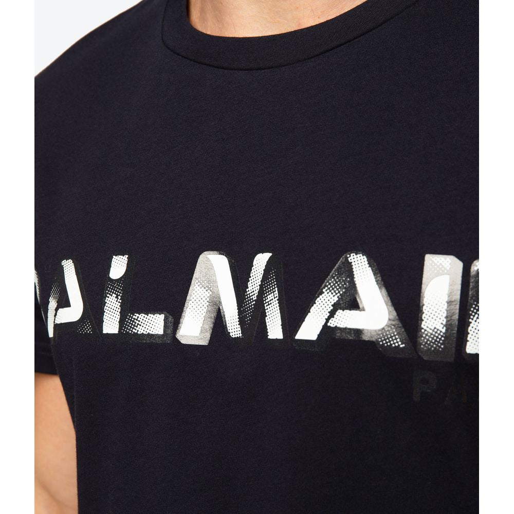 T-shirt en coton bleu Balmain