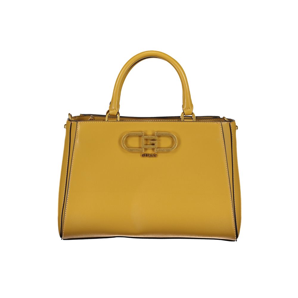 Sac à main Guess en polyéthylène jaune, modèle Jeans.