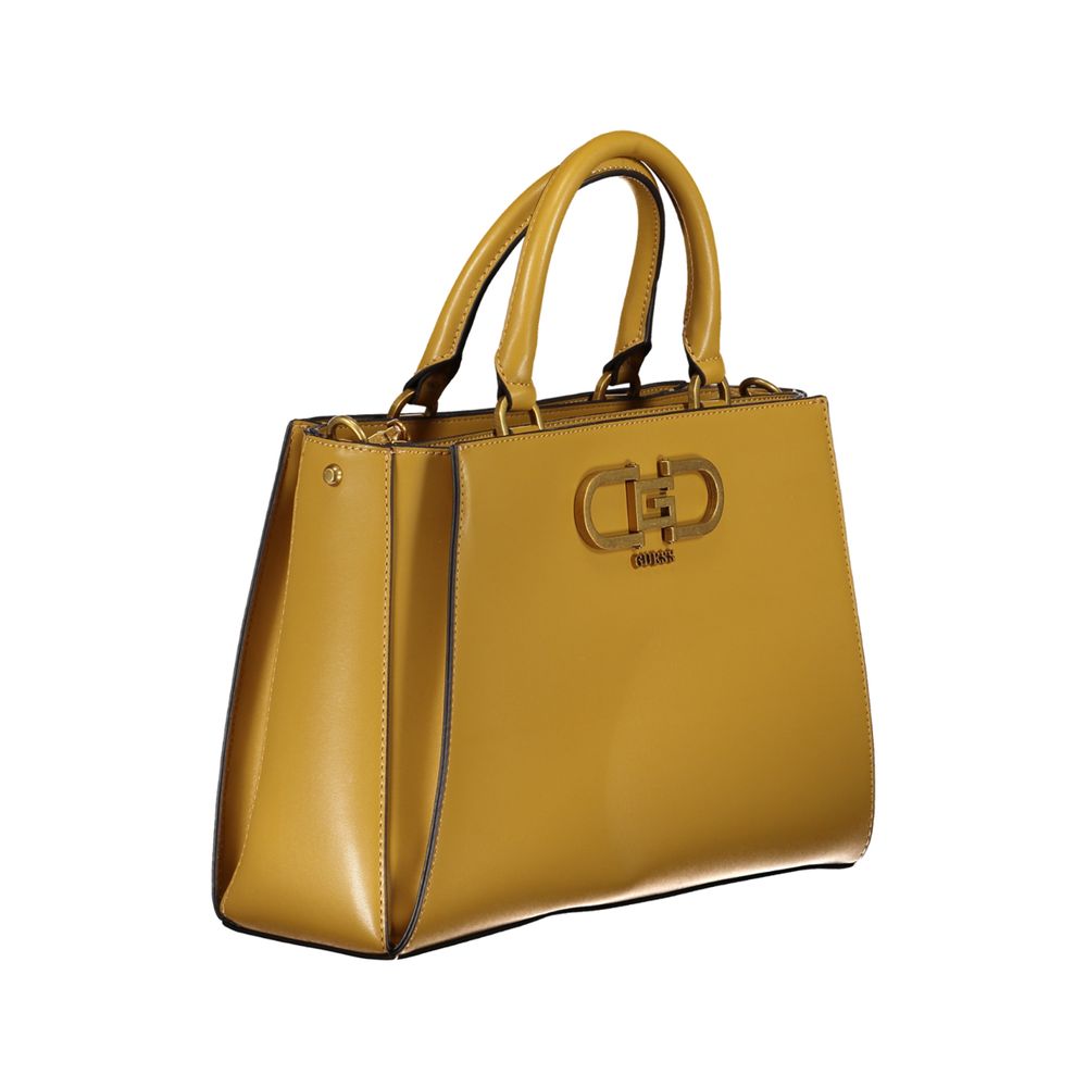Sac à main Guess en polyéthylène jaune, modèle Jeans.