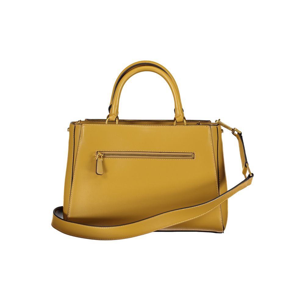 Sac à main Guess en polyéthylène jaune, modèle Jeans.