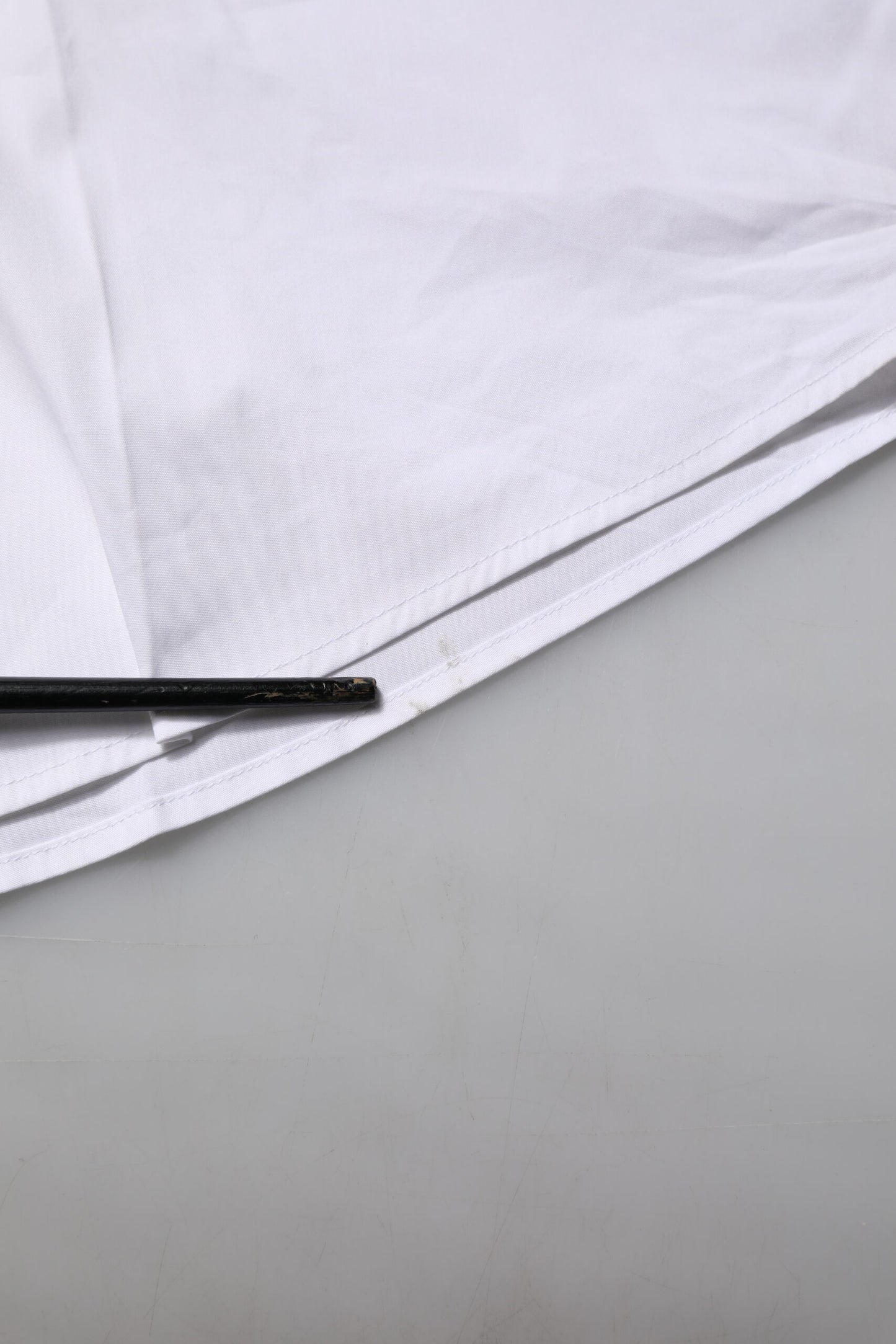 Chemise habillée à manches longues en coton blanc doré de Dolce & Gabbana