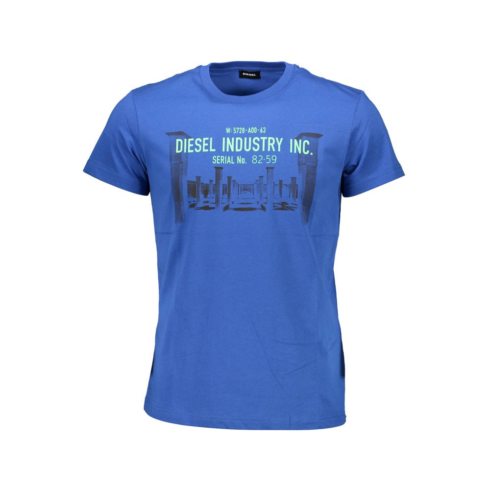 T-shirt homme en coton bleu Diesel