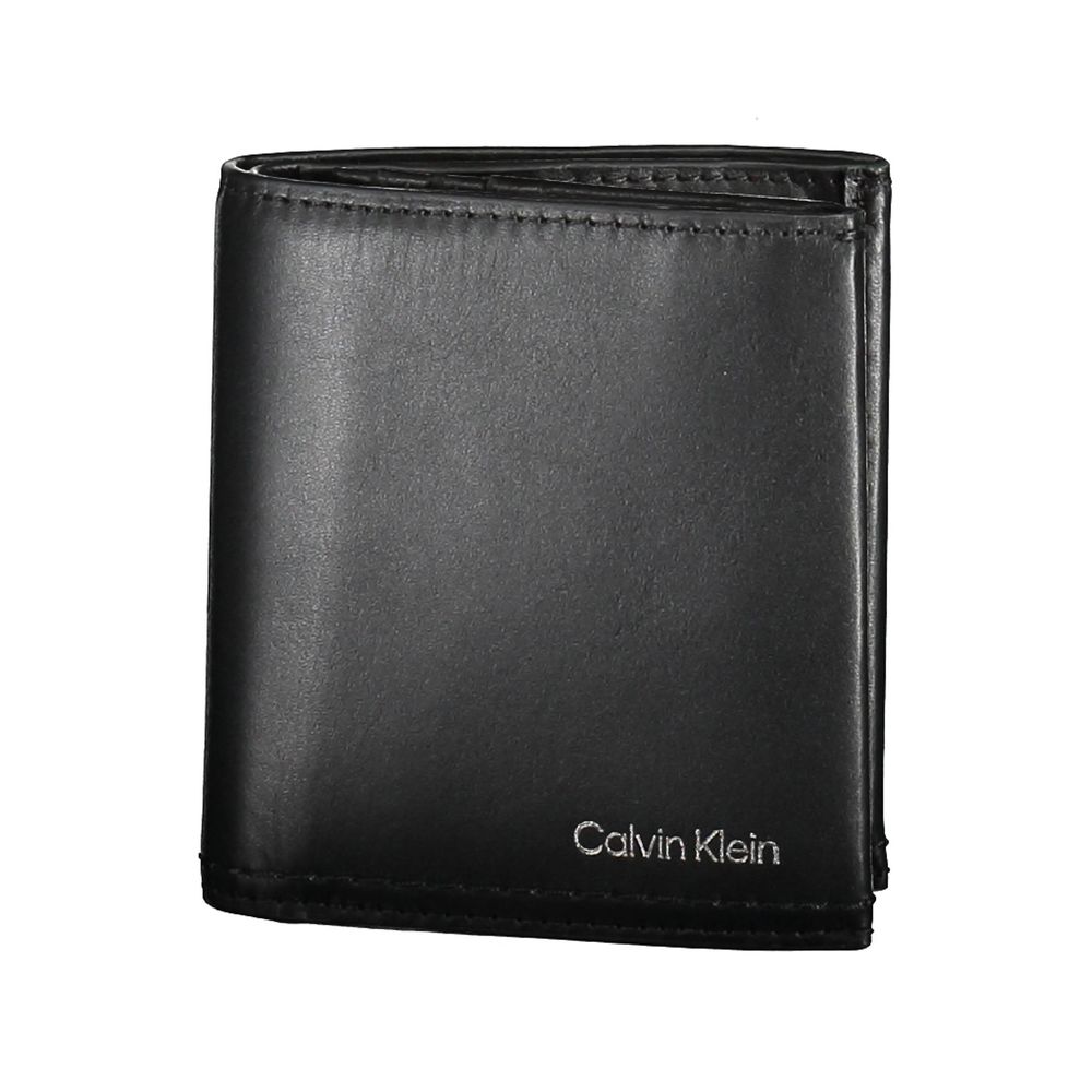 Calvin Klein Zwarte Leren Herenportemonnee