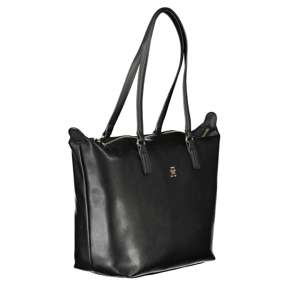 Tommy Hilfiger Zwarte Polyester Handtas