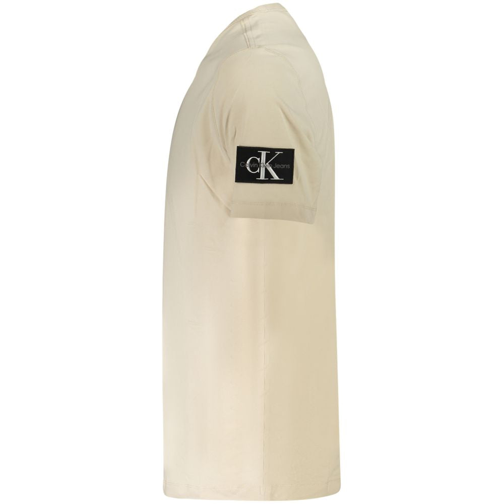 Calvin Klein Beige Katoenen Heren T-Shirt