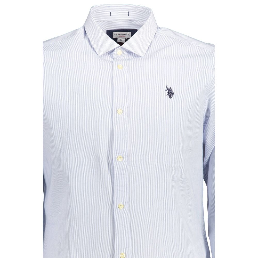 US POLO ASSN. Lichtblauw katoenen herenshirt