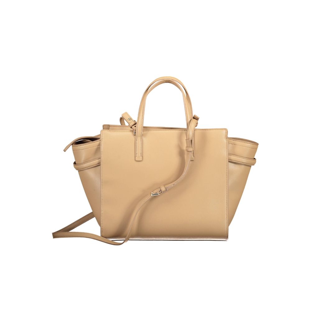 Sac à main femme Calvin Klein en polyester beige