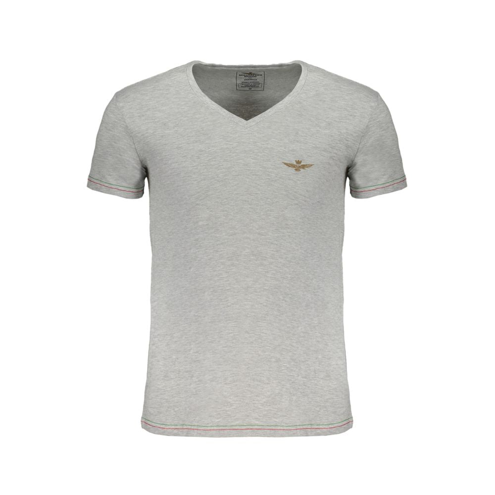 T-shirt en coton brun pour homme Aeronautica Militare