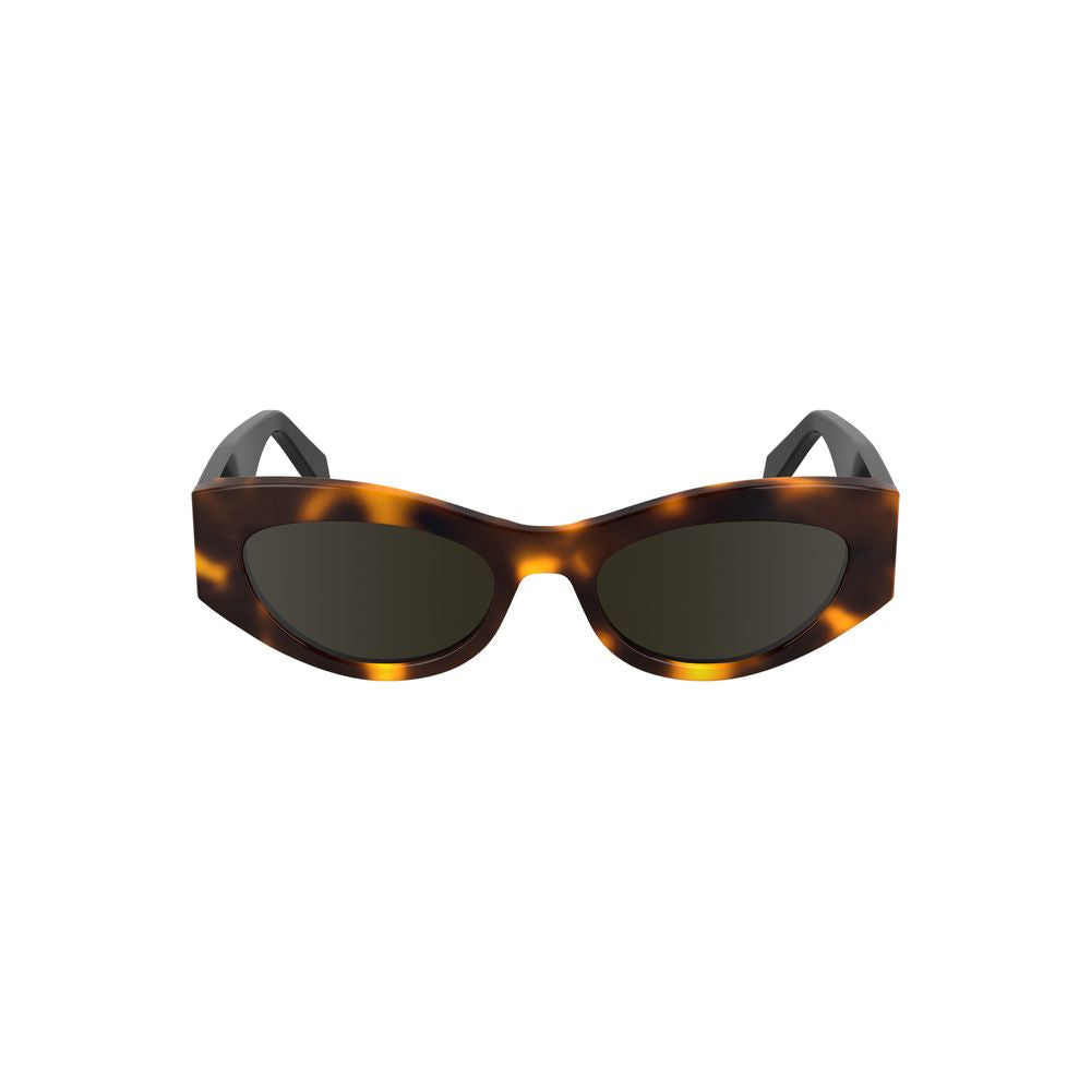 Lunettes de soleil pour femme en acétate marron de Calvin Klein