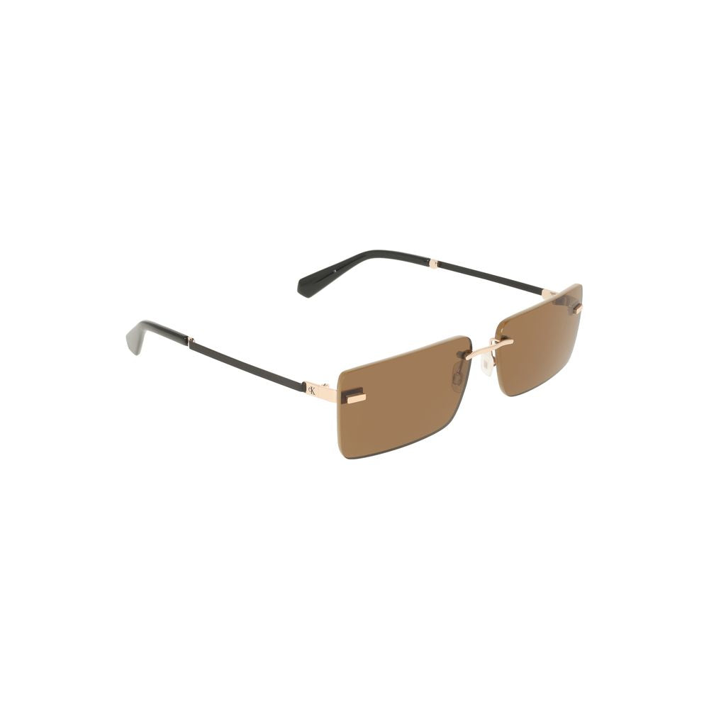 Calvin Klein Beige Metalen Dames Zonnebril