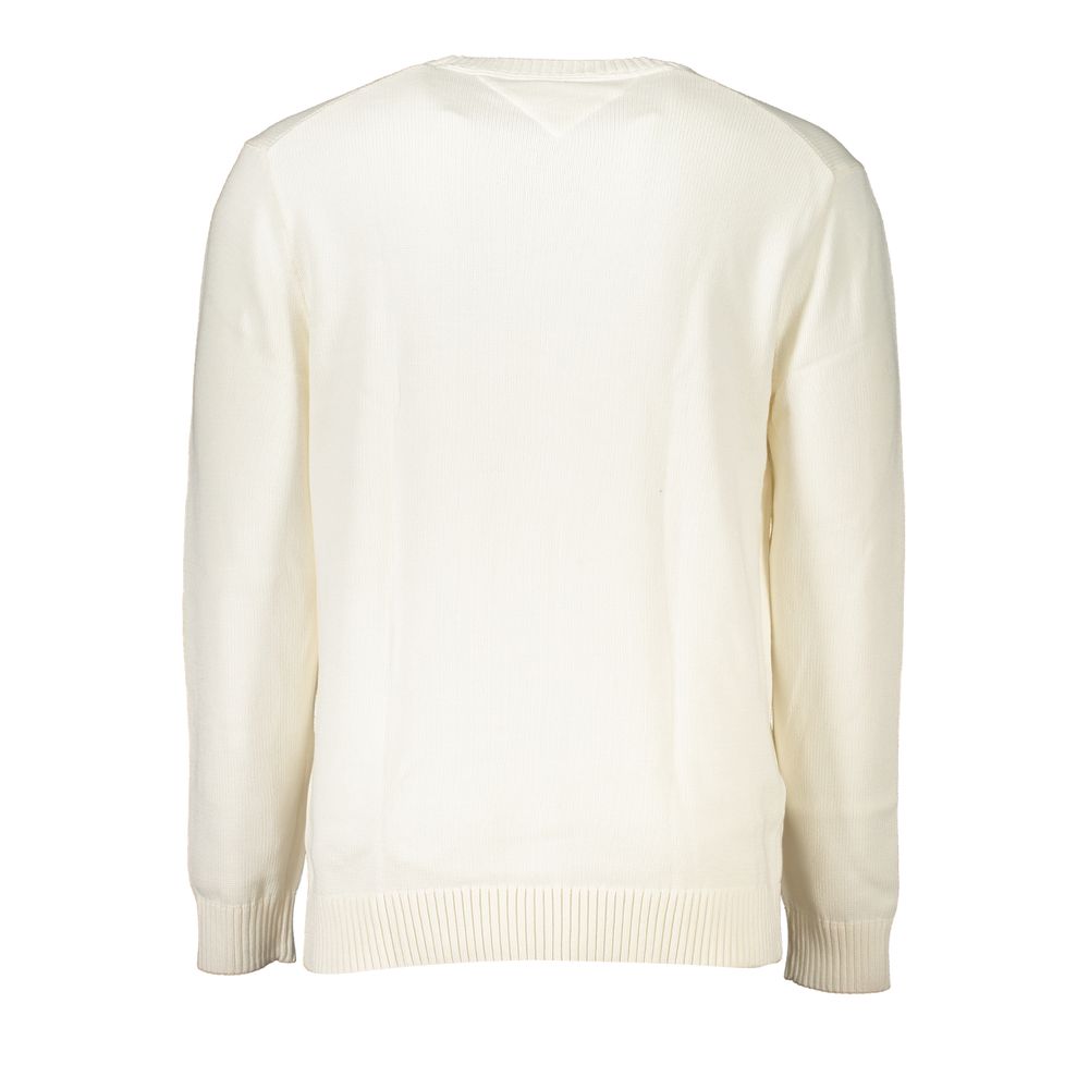 Tommy Hilfiger Chic Witte Ronde Hals Katoenen Trui