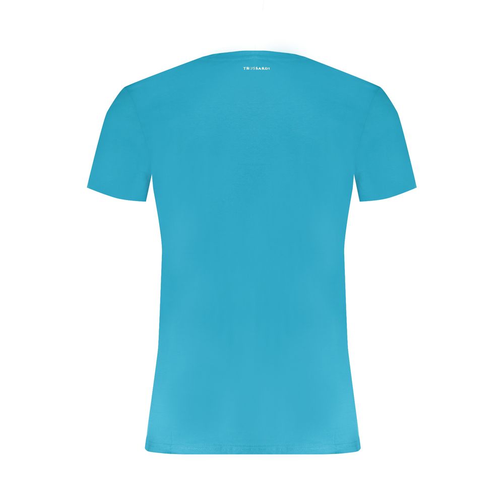 T-shirt homme en coton bleu clair Trussardi