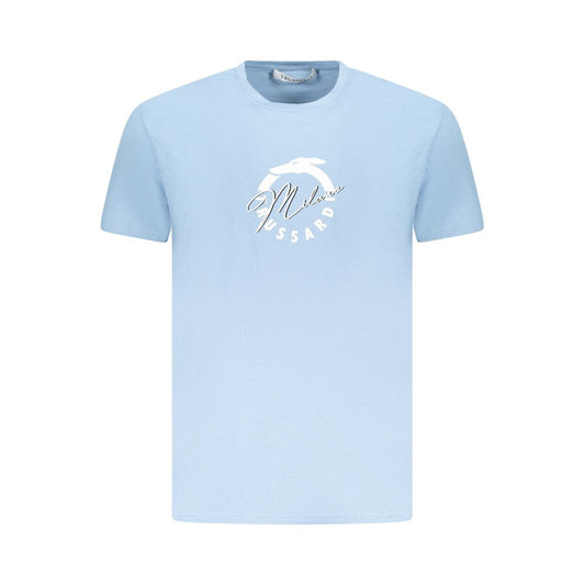 Trussardi Light Blue Cotton Men T-Shirt