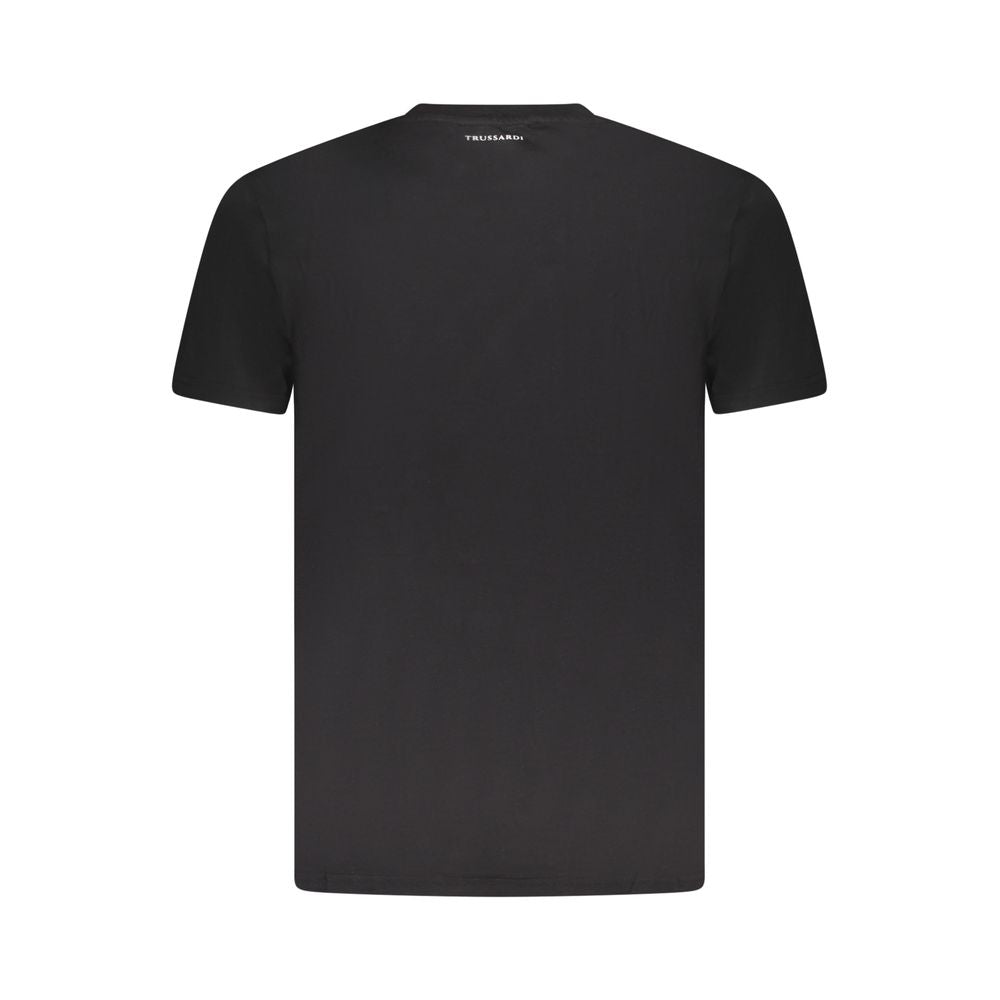 T-shirt homme en coton noir Trussardi
