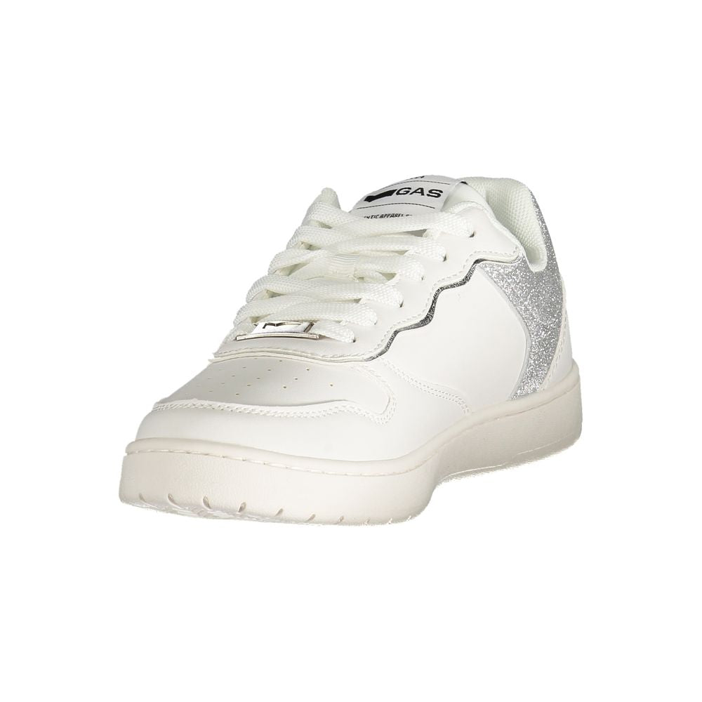 Sneaker femme en polyester blanc gaz