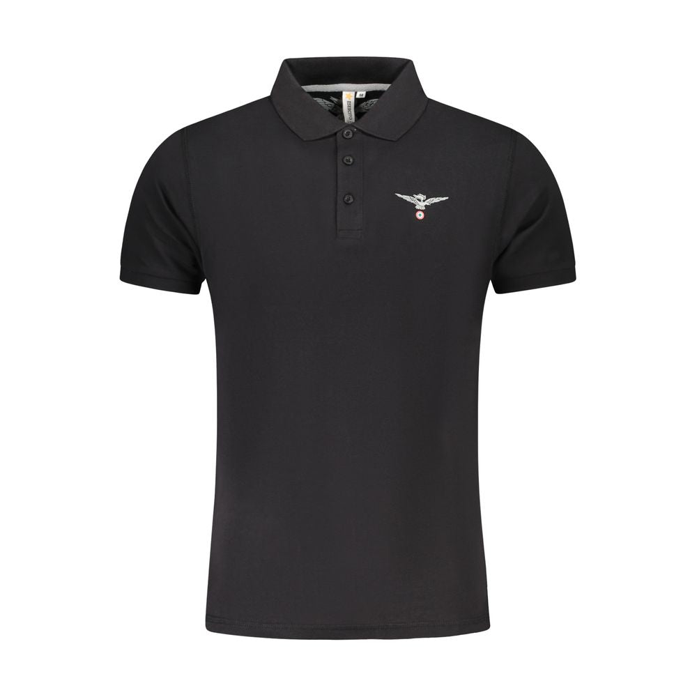 Polo en coton noir de l'Accademia Militare