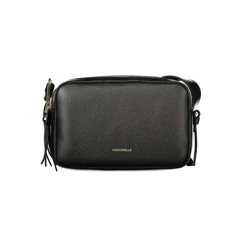Sac à main en cuir noir Coccinelle