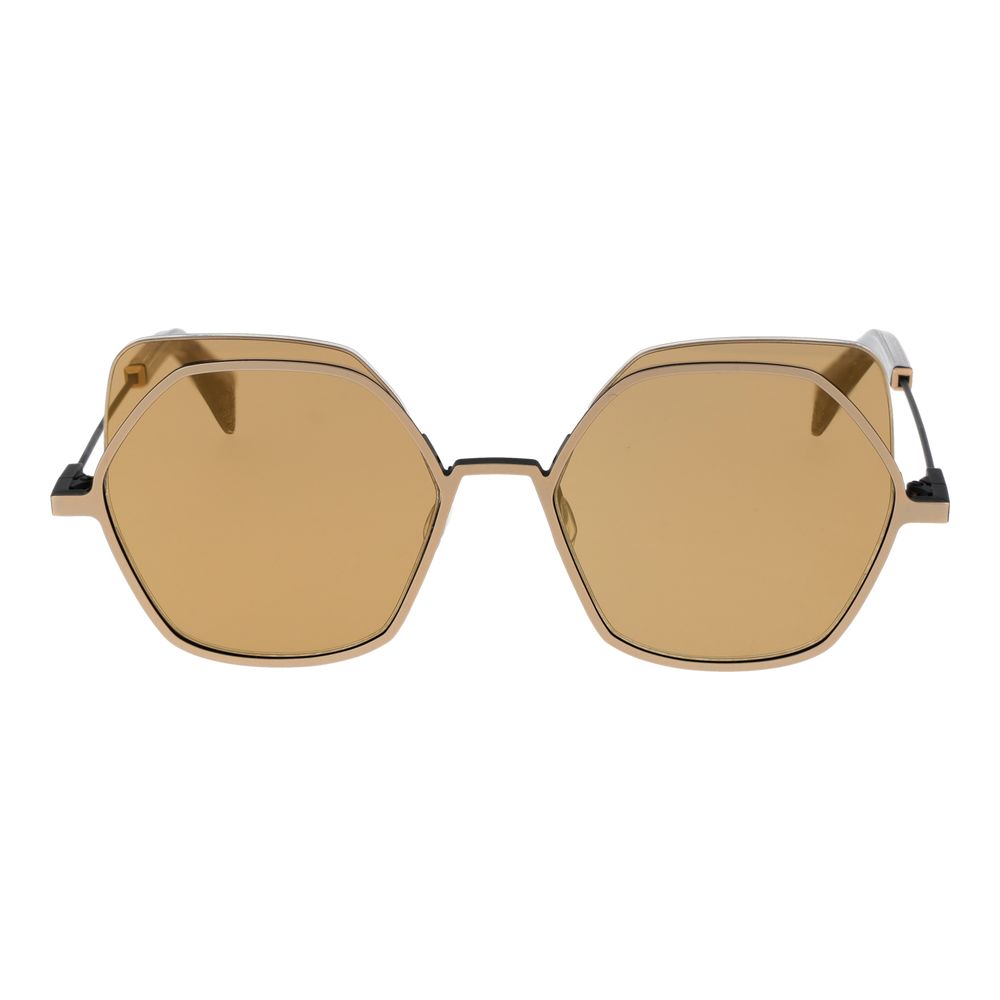 Yohji Yamamoto Gouden Unisex Zonnebril