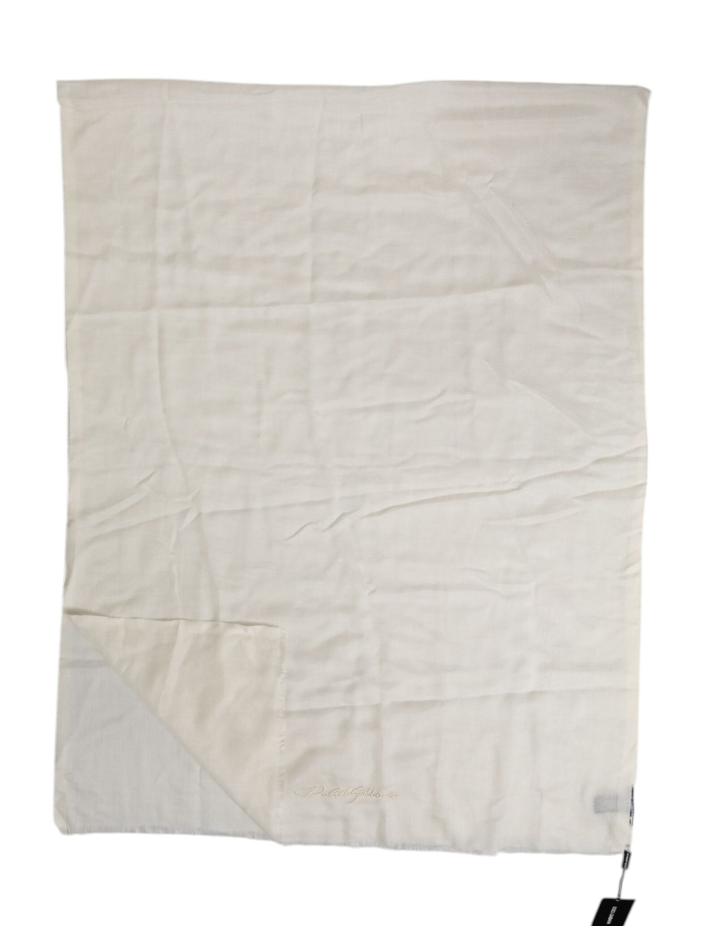 Écharpe châle cache-cou en cachemire blanc Dolce & Gabbana