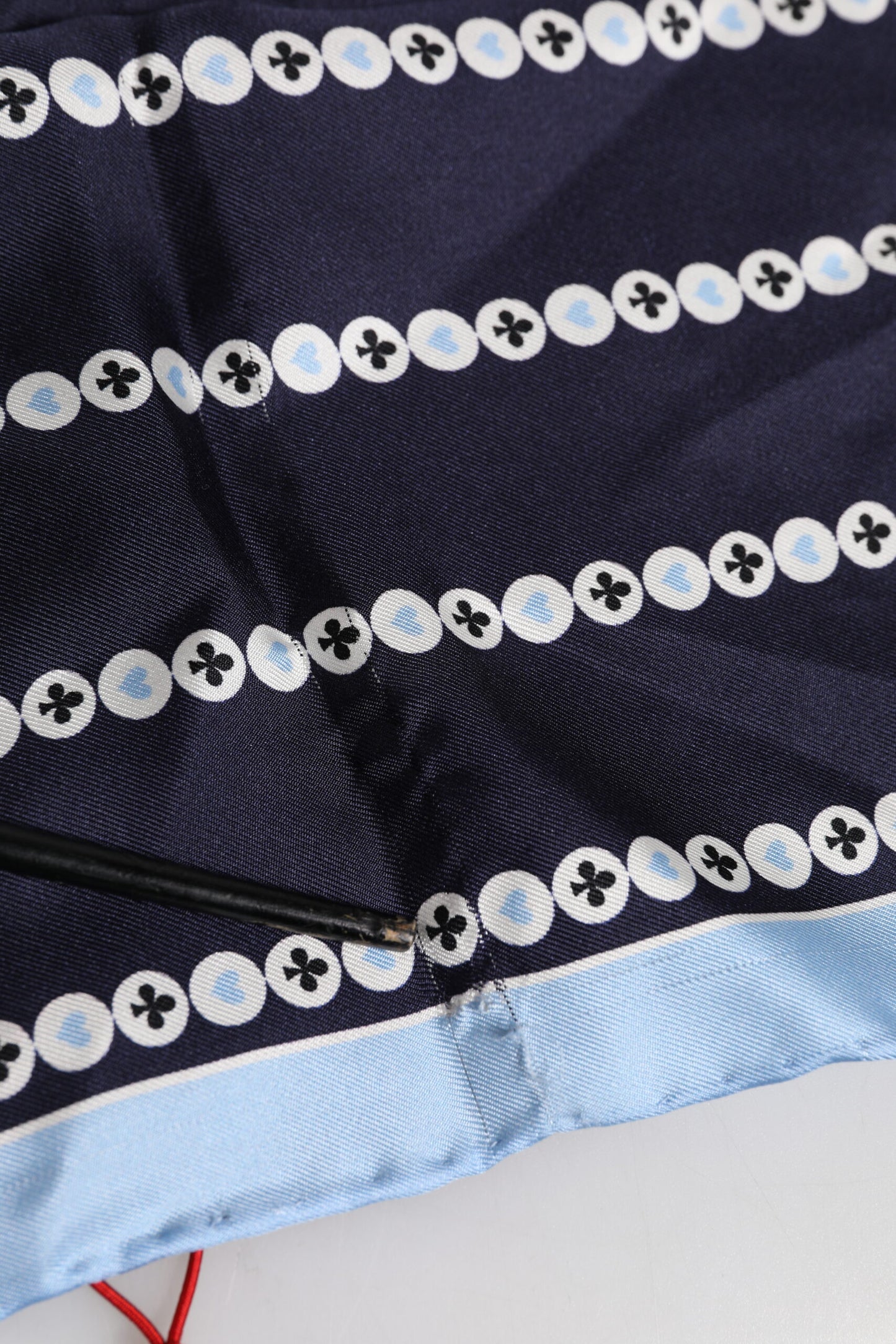 Foulard carré en soie imprimé bleu Dolce & Gabbana pour homme